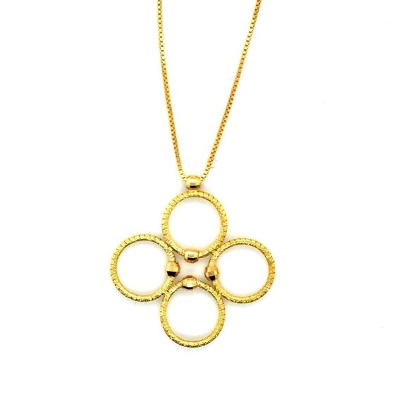 14K Gold Clover Necklace - Picture 1 of 5